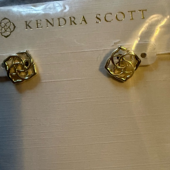 Kendra Scott Gold Earrings and Necklace Set - Picture 3 of 4